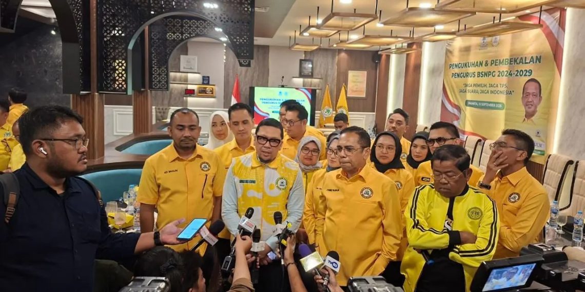 Badan Saksi Nasional Partai Golkar (BSNPG) resmi mengukuhkan kepengurusan periode 2024-2029 pada acara yang berlangsung hikmat dan sederhana di Resto Pangeran Mudo, Jakarta Pusat, Rabu (10/9)