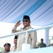 Presiden Menjadi Inspektur Upacara Dalam Peringatan Hari Ulang Tahun Ke 80 TNI. Sumber foto : Instagram @prabowo