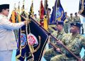 Presiden Prabowo Subianto menghadiri acara Presidential Inspection di Kapal Perang Republik Indonesia (KRI) dr. Radjiman Wedyodiningrat (RJW-992) di Markas Komando Lintas Laut Militer (Kolinlamil), Tanjung Priok, Jakarta Utara, pada Kamis, 2 Oktober 2025. Foto: BPMI Setpres/Rusman