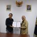 Ketua Lembaga Manajemen Kolektif Nasional (LMKN) Pencipta, Andi Mulhanan Tombolotutu (Kanan)