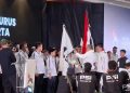 Pelantikan pengurus DPW PSI oleh Ketua Harian DPP PSI Ahmad Ali mewakili Ketua Umum PSI Kaesang Pangarep di Hotel Grand Sahid Jaya, Minggu, (14/12/2025).
