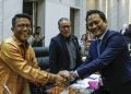 Thomas Djiwandono (kanan) dan Ketua Komisi XI DPR RI, Misbakhun