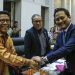 Thomas Djiwandono (kanan) dan Ketua Komisi XI DPR RI, Misbakhun