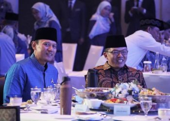 Ketua Umum Partai Demokrat, AHY, dan Sekjen Partai Demokrat Sugiono