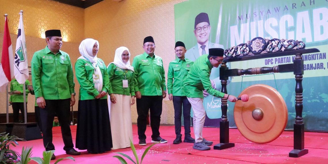 Syaiful Huda saat membuka Muscab PKB Banjarbaru, Kabupaten Tanah Laut.