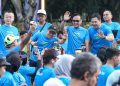 Cak Imin saat menghadiri ajang Women's Day Run 2026 di kawasan Gelora Bung Karno, Minggu (19/4/2026).