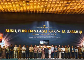 Peluncuran buku Sekjen DPP Partai Golkar, M. Sarmuji, di Gedung Pustaka Loka DPR RI Jakarta pada Senin (20/04)