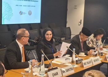 Sari Yuliati dalam forum diskusi bertajuk “Towards High-Integrity Carbon Markets in Indonesia: Progress and Prospects” di Washington DC, Amerika Serikat, Selasa (14/4/2026).